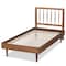 Baxton Studio Sora Mid-Century Modern Ash Walnut Finished Wood Twin Size Platform Bed 180-11108-11158-Zoro - alternate 9